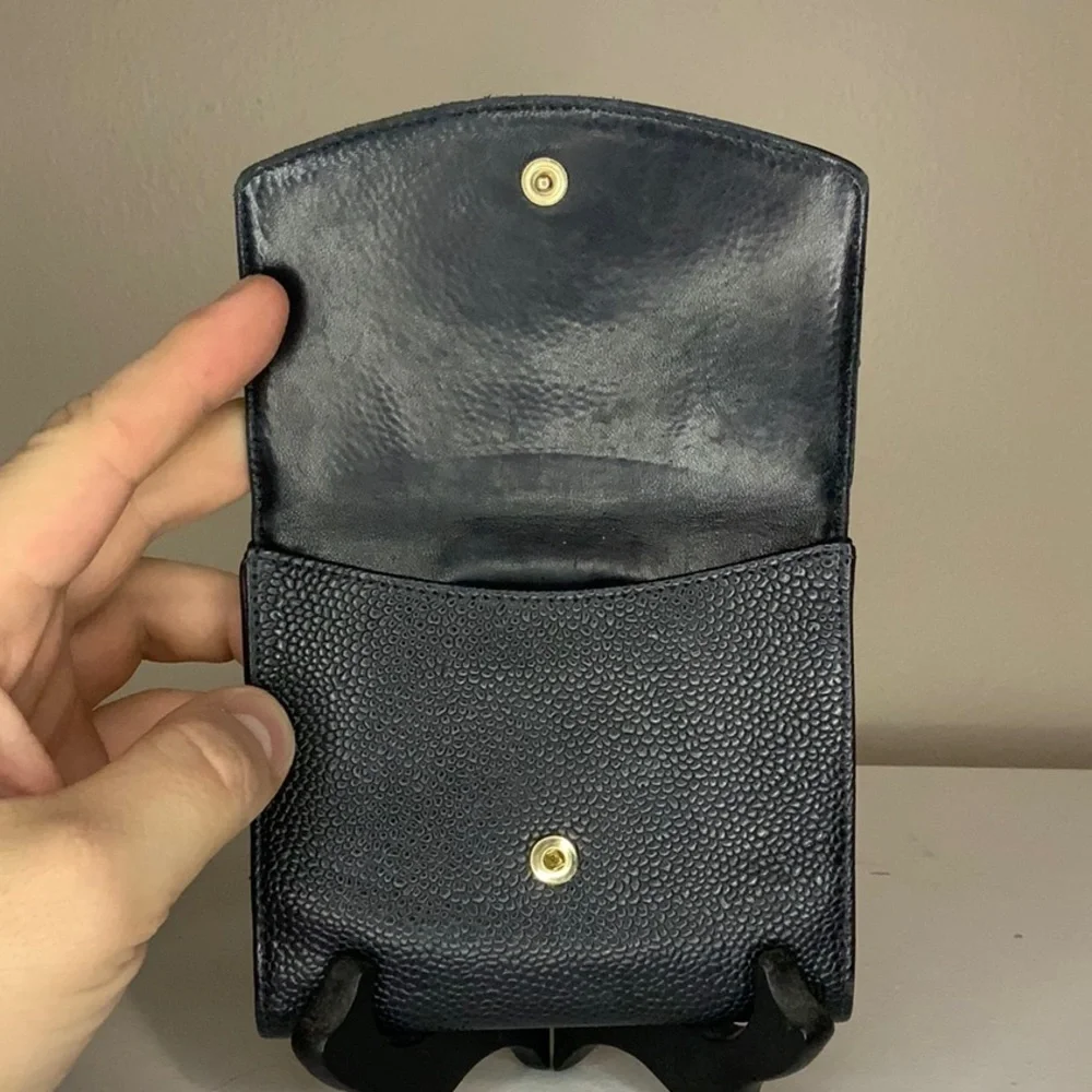 Chanel Coco Mark Bifold Wallet in Black Lambskin (4.5